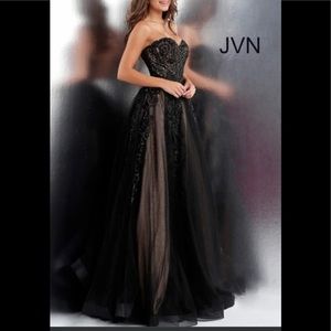 Beautiful formal Jovani A line strapless corset bodice gown